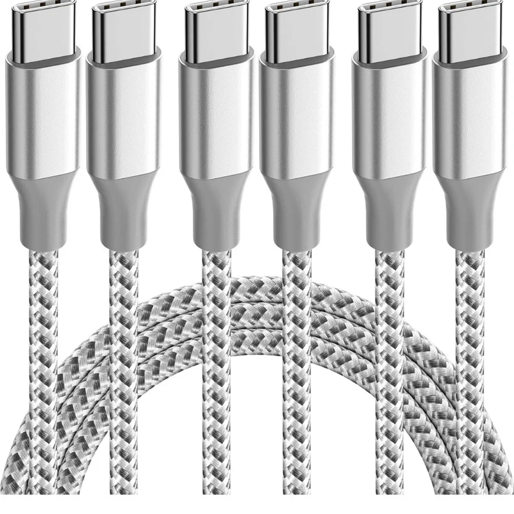Braided USB Charging Cable - Silver